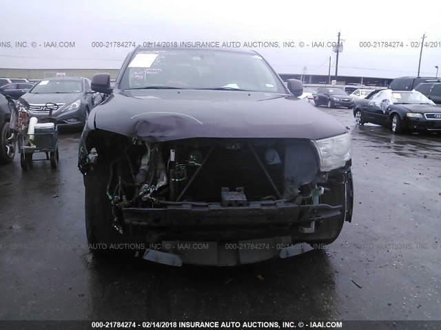 1C4RDHAG5CC336042 - 2012 DODGE DURANGO SXT MAROON photo 6