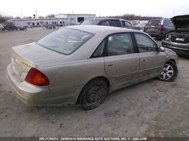 4T1BF28B92U235688 - 2002 TOYOTA AVALON XL/XLS TAN photo 4