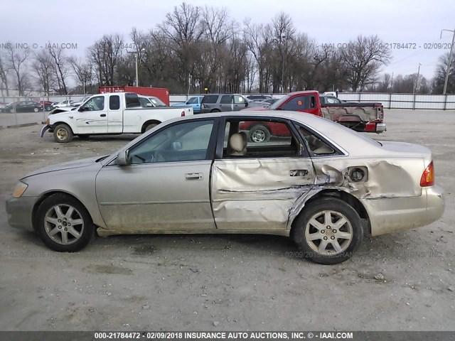 4T1BF28B92U235688 - 2002 TOYOTA AVALON XL/XLS TAN photo 6