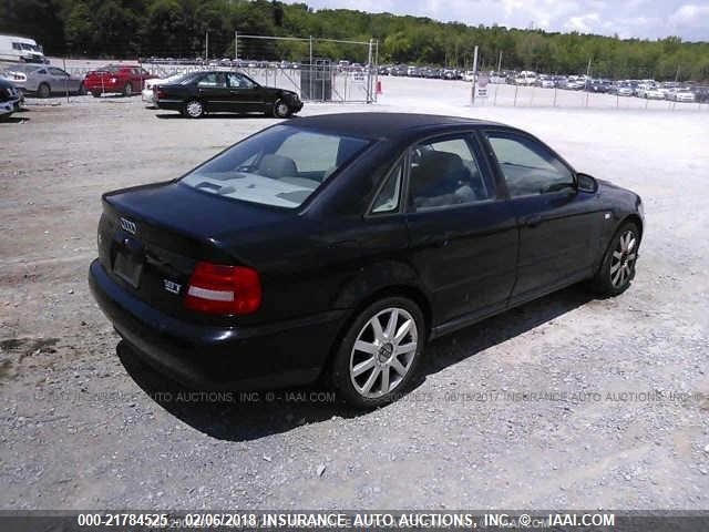 WAUDC68D61A147788 - 2001 AUDI A4 1.8T QUATTRO BLACK photo 4