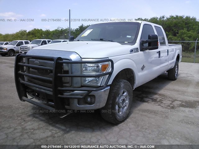 1FT8W3BTXDEB12646 - 2013 FORD F350 SUPER DUTY WHITE photo 2