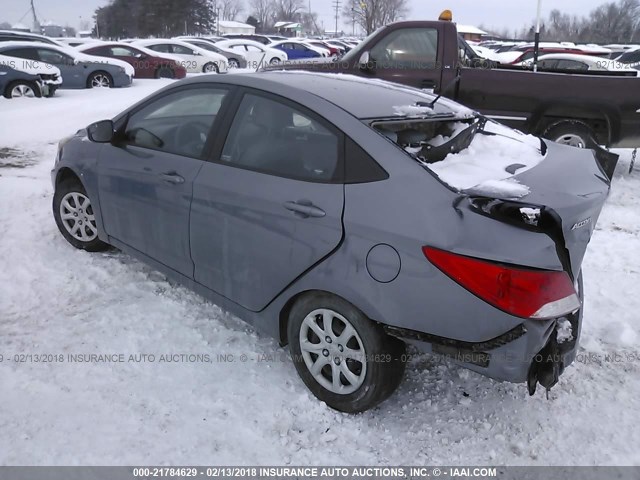 KMHCT4AE7EU686636 - 2014 HYUNDAI ACCENT GLS/GS GRAY photo 3