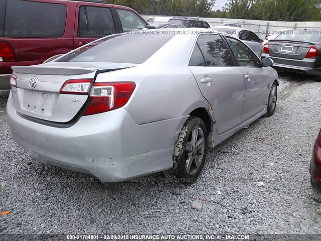 4T1BF1FK3CU147850 - 2012 TOYOTA CAMRY SE/LE/XLE ვერცხლისფერი ფოტო 4