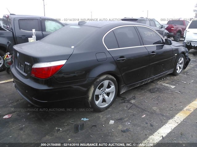 WBANU53548CT00095 - 2008 BMW 528 I BLACK photo 4