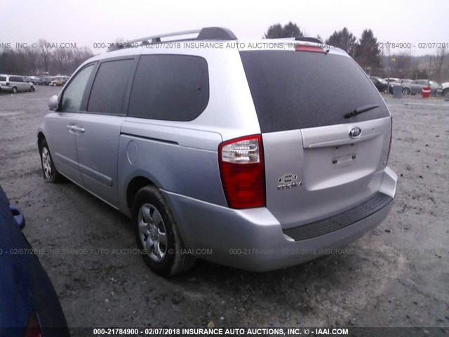 KNDMB233366097326 - 2006 KIA SEDONA EX/LX SILVER photo 3