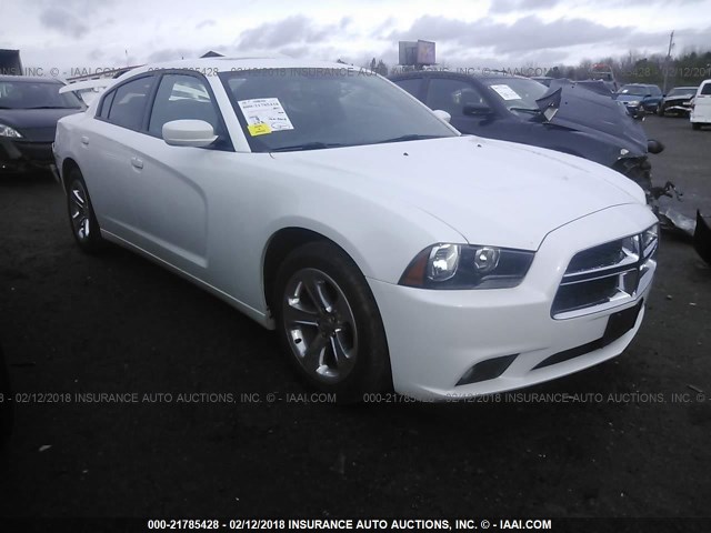 2C3CDXHG5DH542597 - 2013 DODGE CHARGER SXT WHITE photo 1