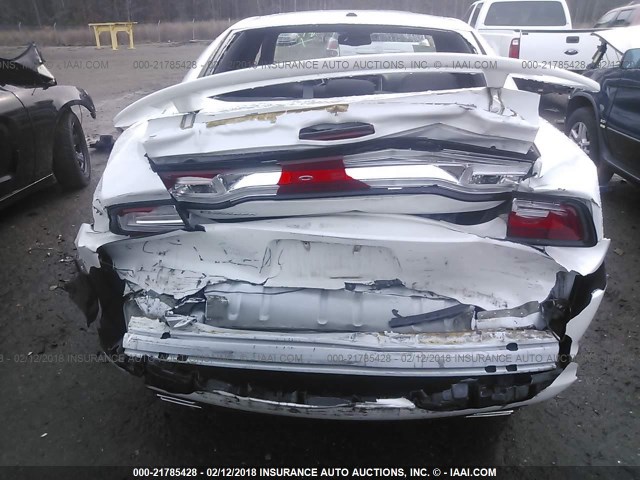 2C3CDXHG5DH542597 - 2013 DODGE CHARGER SXT WHITE photo 6