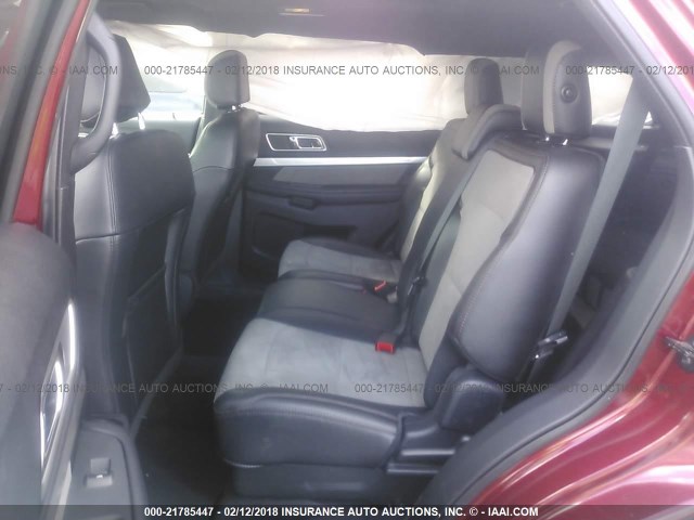 1FM5K7D86HGA60775 - 2017 FORD EXPLORER XLT RED photo 8