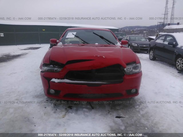 2C3CDXDT7EH180857 - 2014 DODGE CHARGER R/T RED photo 6