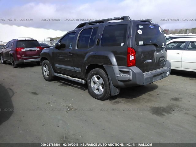 5N1AN08UX5C635564 - 2005 NISSAN XTERRA OFF ROAD/S/SE GRAY photo 3