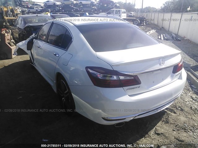 1HGCR2F56HA103464 - 2017 HONDA ACCORD SPORT WHITE photo 3