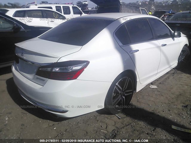 1HGCR2F56HA103464 - 2017 HONDA ACCORD SPORT WHITE photo 4