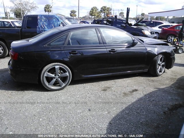 WAUHGAFC9FN030449 - 2015 AUDI A6 PRESTIGE შავი ფოტო 4