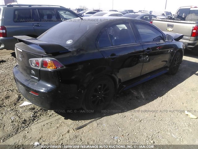 JA32U2FU9BU042454 - 2011 MITSUBISHI LANCER ES/ES SPORT BLACK photo 4