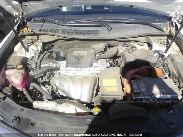 4T1BD1FK7EU102970 - 2014 TOYOTA CAMRY HYBRID/LE/XLE 白色 照片 10