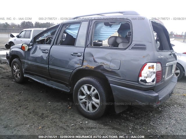 JTJHT00W333527139 - 2003 LEXUS LX 470 GRAY photo 3