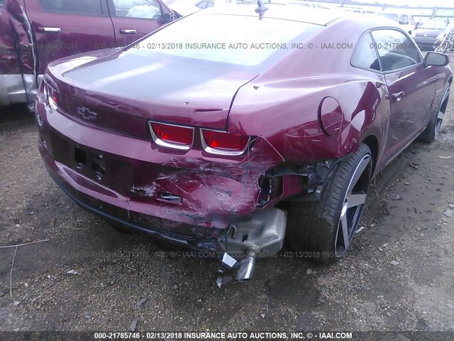 2G1FC1EV5A9171631 - 2010 CHEVROLET CAMARO LT MAROON photo 6