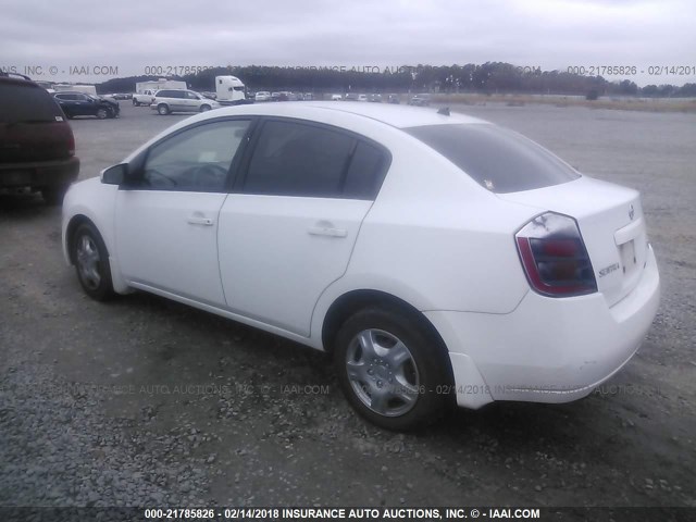 3N1AB61E57L673460 - 2007 NISSAN SENTRA 2.0/2.0S/2.0SL WHITE photo 3