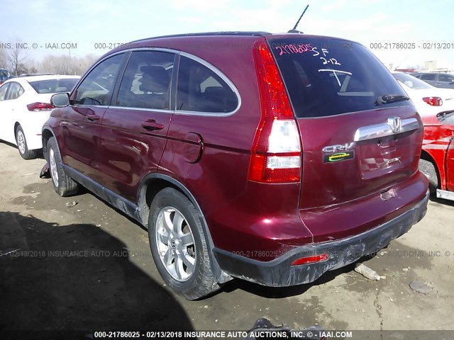 JHLRE38778C030153 - 2008 HONDA CR-V EXL RED photo 3