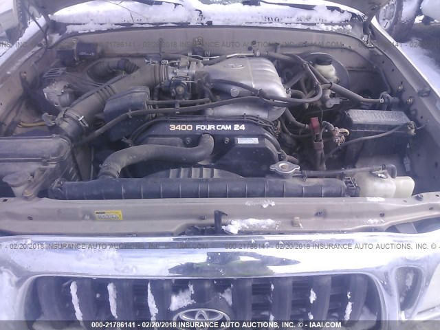 5TEHN72N93Z240285 - 2003 TOYOTA TACOMA DOUBLE CAB 金色 照片 10