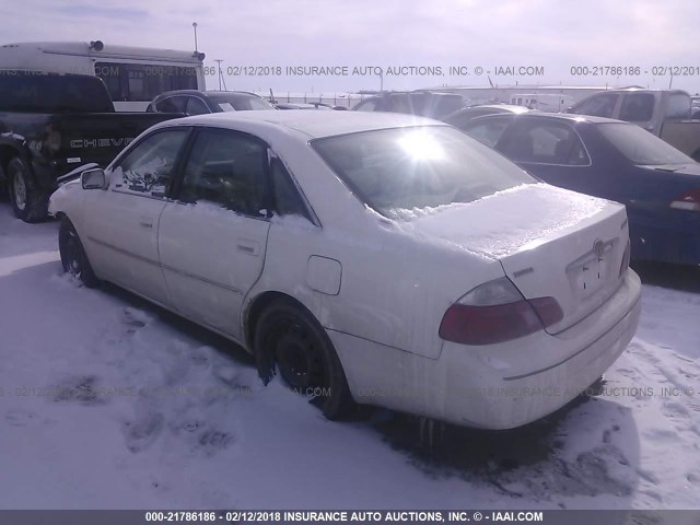 4T1BF28B43U302134 - 2003 TOYOTA AVALON XL/XLS WHITE photo 3