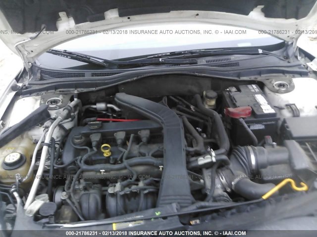 3FAHP06Z68R125316 - 2008 FORD FUSION S WHITE photo 10