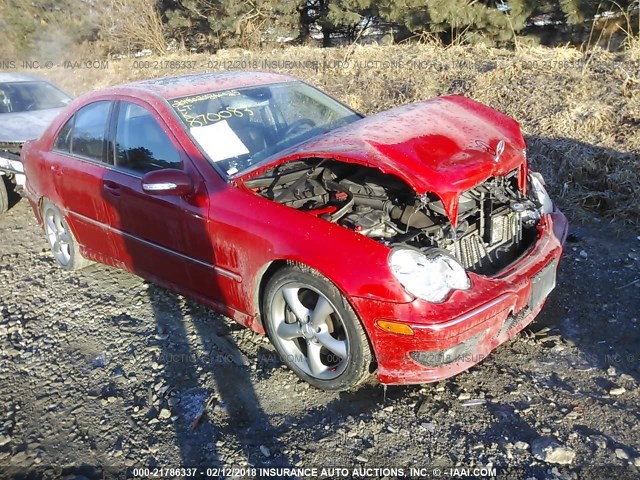 WDBRF52H66A870083 - 2006 MERCEDES-BENZ C GENERATION 2006 230 RED photo 1