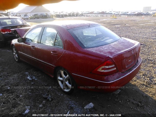 WDBRF52H66A870083 - 2006 MERCEDES-BENZ C GENERATION 2006 230 RED photo 3