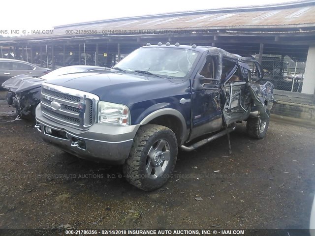 1FTSW21PX6ED63383 - 2006 FORD F250 SUPER DUTY BLUE photo 2