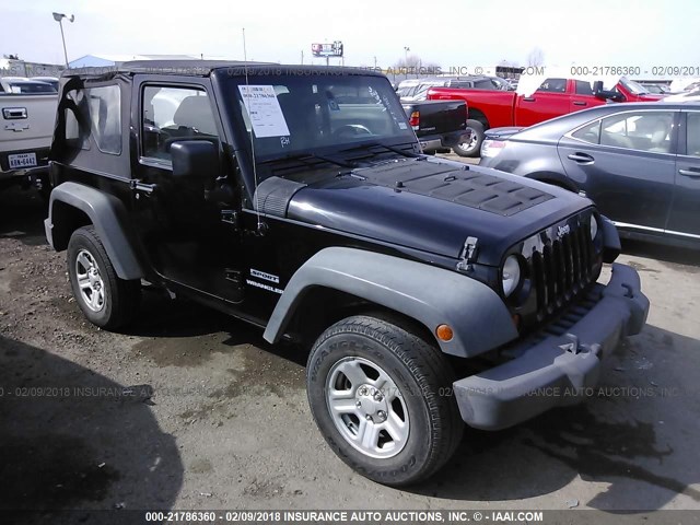 1C4AJWAG3CL191769 - 2012 JEEP WRANGLER SPORT 黑色 照片 1