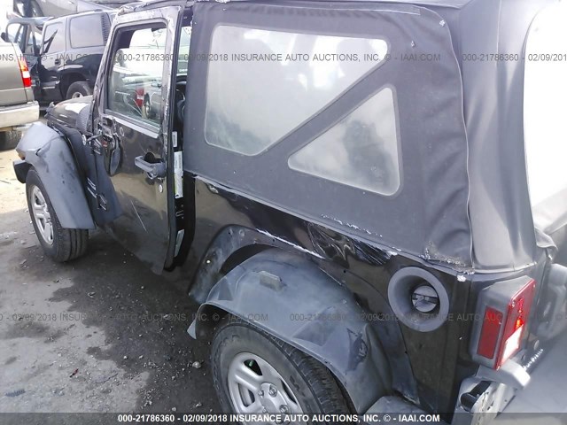 1C4AJWAG3CL191769 - 2012 JEEP WRANGLER SPORT 黑色 照片 6