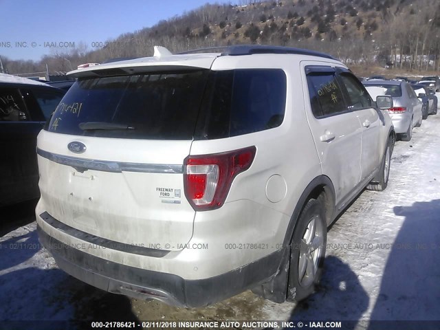 1FM5K8D8XGGB05897 - 2016 FORD EXPLORER XLT WHITE photo 4