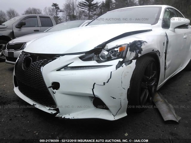 JTHCE1D23E5003287 - 2014 LEXUS IS 350 WHITE photo 6