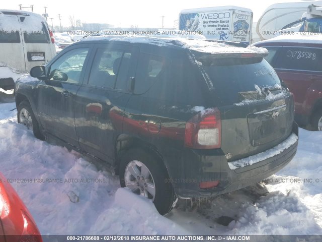 1C4NJCBA7ED749789 - 2014 JEEP COMPASS SPORT BLACK photo 3