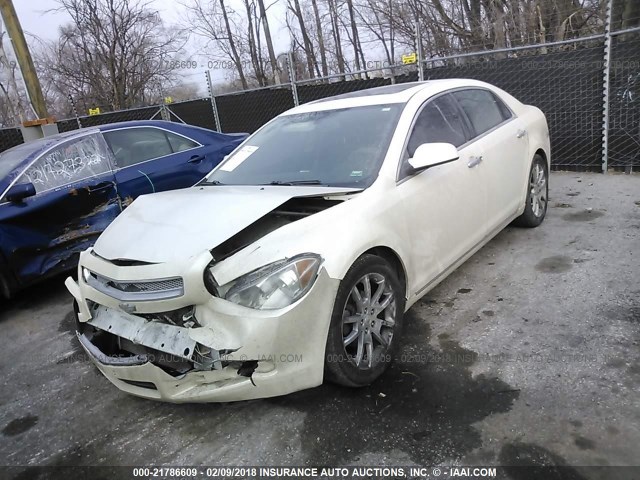 1G1ZE5E78AF233725 - 2010 CHEVROLET MALIBU LTZ WHITE photo 2