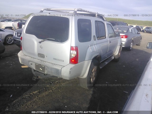 5N1ED28T8YC520747 - 2000 NISSAN XTERRA XE/SE SILVER photo 4