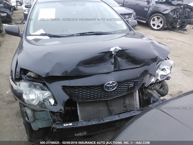 1NXBU40E99Z125466 - 2009 TOYOTA COROLLA S/LE/XLE BLACK photo 6