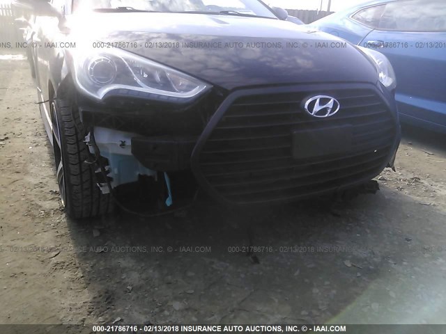 KMHTC6AE4DU128091 - 2013 HYUNDAI VELOSTER TURBO BLACK photo 6