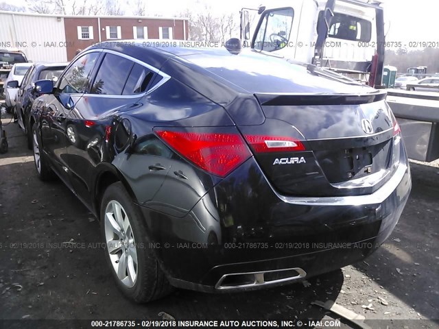 2HNYB1H45CH500773 - 2012 ACURA ZDX TECHNOLOGY BLACK photo 3