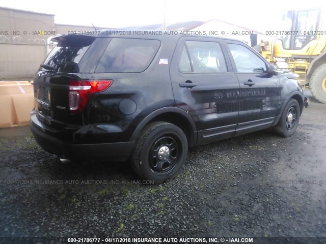 1FM5K8AT7EGC60526 - 2014 FORD EXPLORER POLICE INTERCEPTOR BLACK photo 4