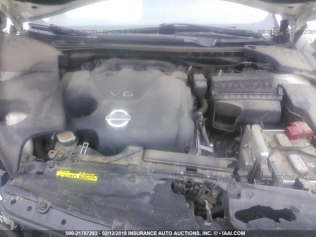 1N4AA5AP5EC486262 - 2014 NISSAN MAXIMA S/SV WHITE photo 10