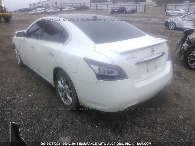 1N4AA5AP5EC486262 - 2014 NISSAN MAXIMA S/SV WHITE photo 3