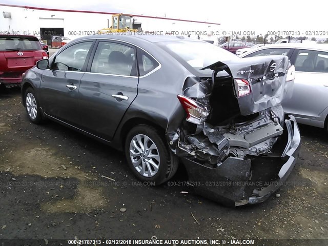 3N1AB7AP9HY404664 - 2017 NISSAN SENTRA S/SV/SR/SL GRAY photo 3