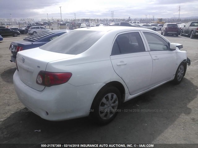 JTDBL40EX99039013 - 2009 TOYOTA COROLLA LE/XLE WHITE photo 4