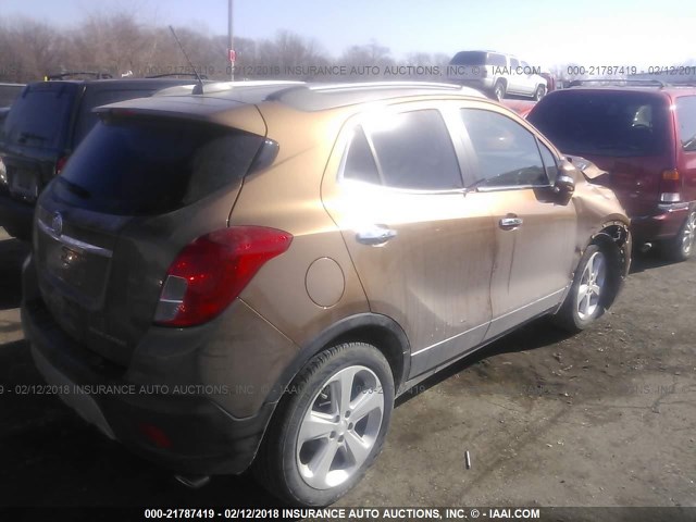 KL4CJBSB6GB578309 - 2016 BUICK ENCORE CONVENIENCE BROWN photo 4