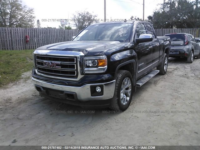 1GTV2VEC9EZ150787 - 2014 GMC SIERRA K1500 SLT BLACK photo 2