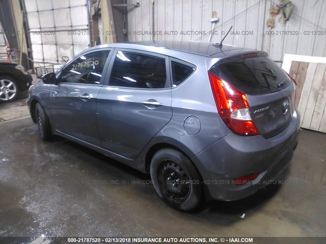 KMHCT5AE5EU159068 - 2014 HYUNDAI ACCENT GLS/GS GRAY photo 3