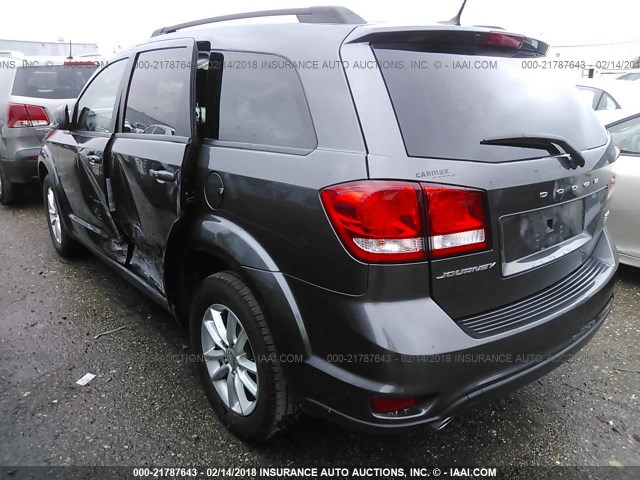 3C4PDCBGXFT658340 - 2015 DODGE JOURNEY SXT GRAY photo 3