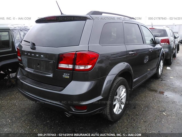 3C4PDCBGXFT658340 - 2015 DODGE JOURNEY SXT GRAY photo 4