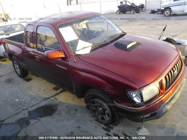 5TEVL52N81Z735975 - 2001 TOYOTA TACOMA XTRACAB RED photo 1